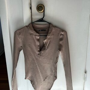 Zara taupe body suit